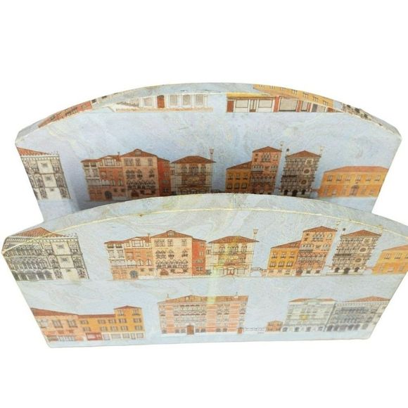 Vintage Cottage City Colonial Office Desk‎ Table Letter Note Holder Organizer - Picture 1 of 13